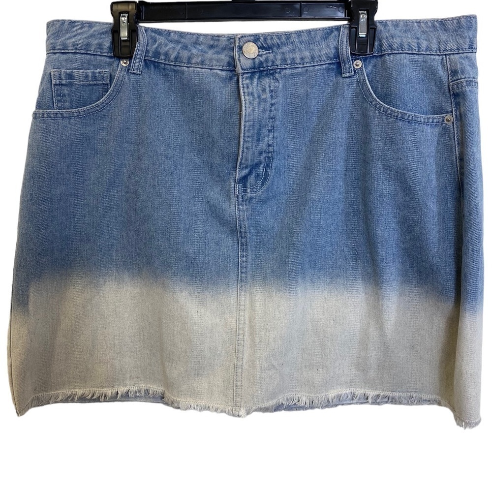Mud Pie Tie Dye Blue Jean Skirt - XL   NWT